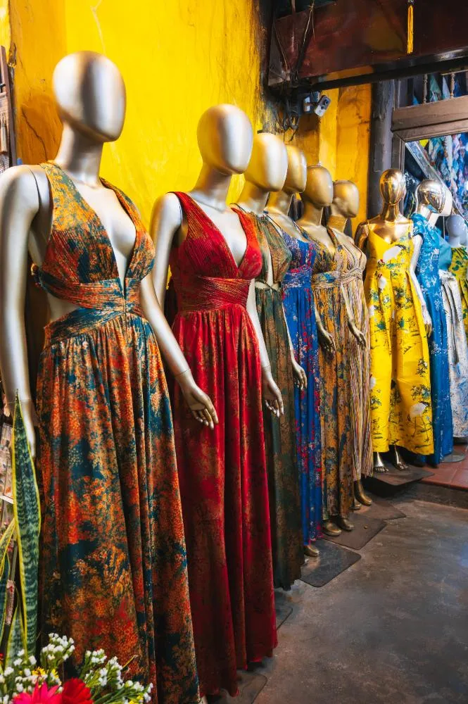dresses on mannequins