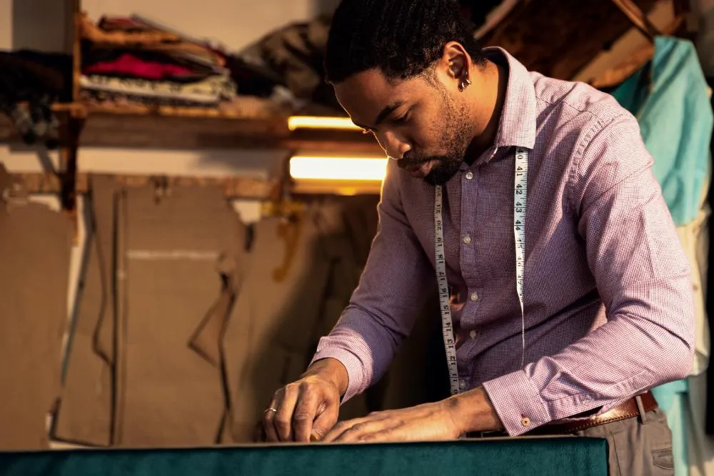 tailor working on a garment
